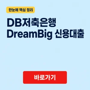 DB저축은행 DreamBig 신용대출의 대상과 금리 및 상환 방식 1 DB저축은행 DreamBig 신용대출 대표 이미지