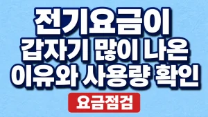 전기요금이 갑자기 많이 나온 이유와 사용량 확인 7 전기요금이 갑자기 많이 나온 이유와 사용량 확인