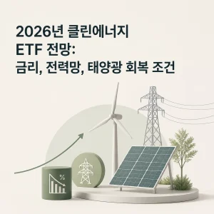 2026년 클린에너지 ETF 전망: 금리, 전력망, 태양광 회복 조건