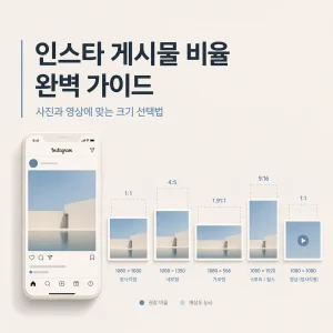 인스타 게시물 비율 완벽 가이드 사진과 영상에 맞는 크기 선택법