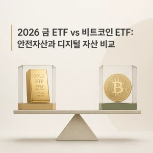 2026 금 ETF vs 비트코인 ETF: 안전자산과 디지털 자산 비교