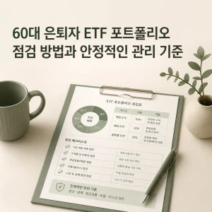 60대 은퇴자 ETF 포트폴리오 점검 방법과 안정적인 관리 기준