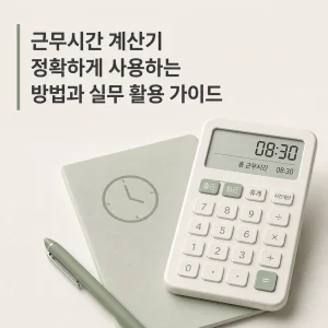 근무시간 계산기 입력법 | 교대·야간 근무 기록표 작성법 6 근무시간 계산기 정확하게 사용하는 방법과 실무 활용 가이드