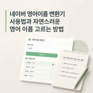 네이버 영어이름 변환기 사용법과 자연스러운 영어 이름 고르는 방법 2 네이버 영어이름 변환기 사용법과 자연스러운 영어 이름 고르는 방법