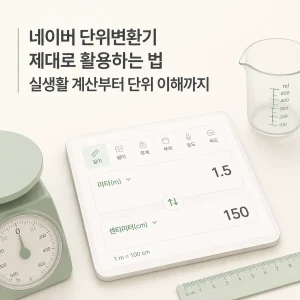 네이버 단위변환기 제대로 활용하는 법 실생활 계산부터 단위 이해까지