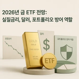 2026년 금 ETF 전망: 실질금리, 달러, 포트폴리오 방어 역할