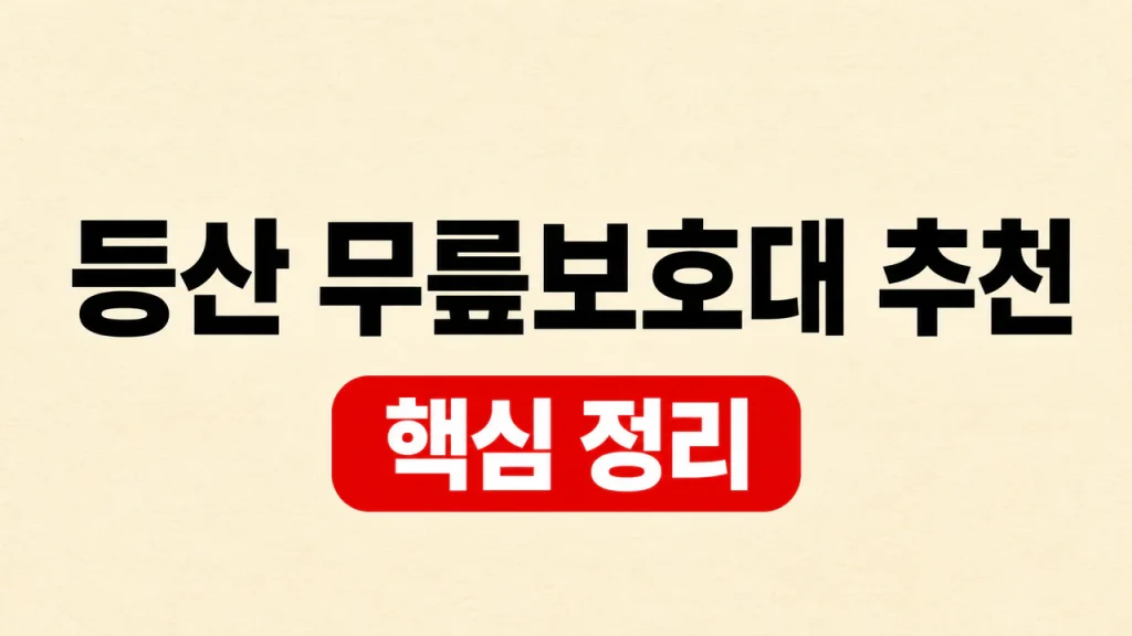 등산 무릎보호대 추천 압박·사이즈 선택 기준 1 등산 무릎보호대 추천