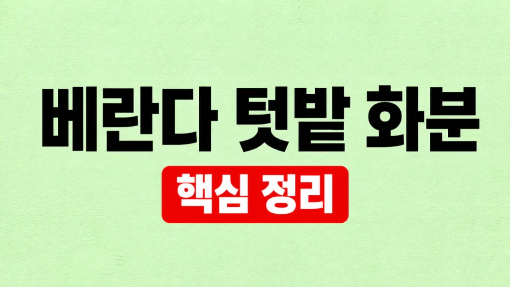 베란다 텃밭 꾸미기