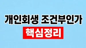 개인회생 조건부인가와 소득 신고 의무 3 개인회생 조건부인가