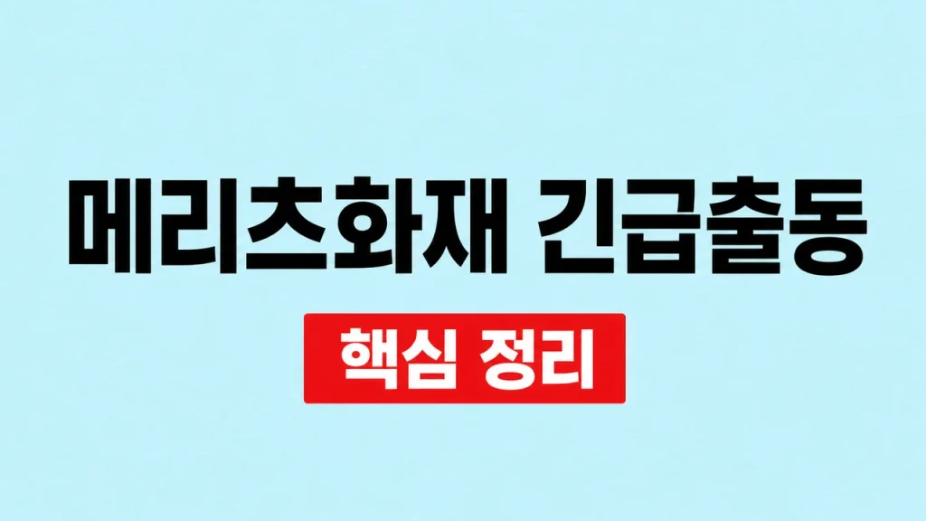 메리츠화재 긴급출동