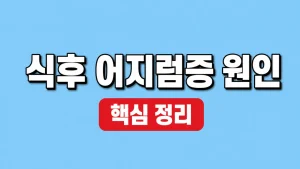 식후 어지럼증 원인과 혈압·혈당 확인법 9 식후 어지럼증 원인