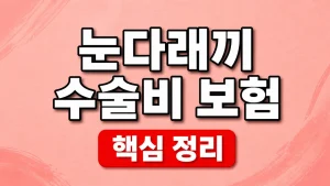 눈다래끼 수술비 보험