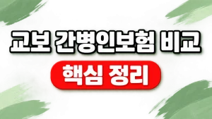 교보 간병인보험 비교