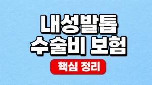 내성발톱 수술비 보험·실손 청구 확인 방법 4 내성발톱 수술비 보험