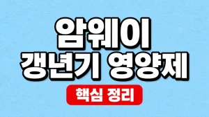 암웨이 갱년기 영양제 성분·기능성 확인 방법 2 암웨이 갱년기 영양제