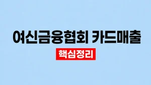 여신금융협회 카드매출 조회와 입금내역 확인 3 여신금융협회 카드매출