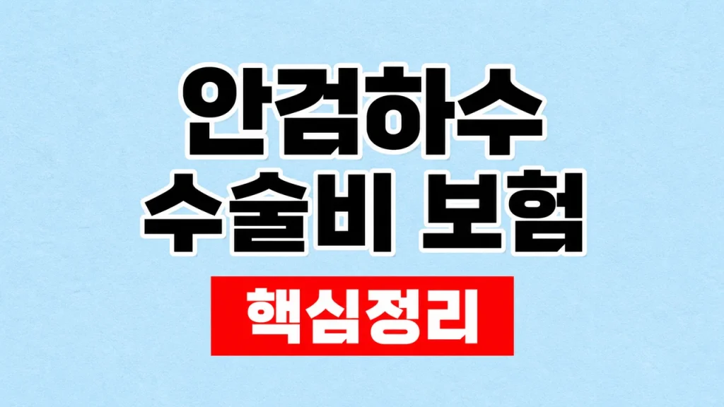 안검하수 수술비 보험