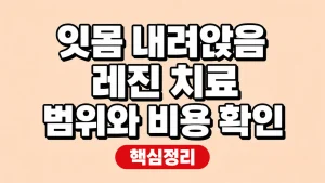 잇몸 내려앉음 레진 치료 범위와 비용 확인