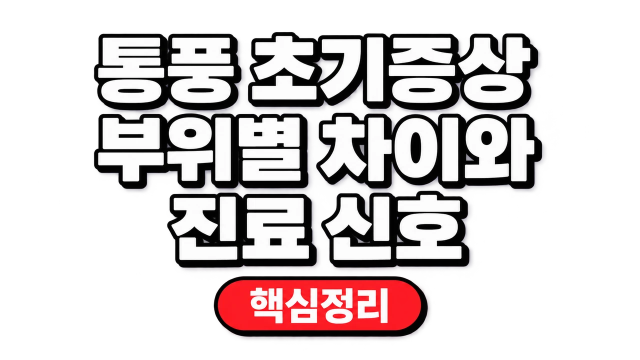 통풍 초기증상 부위별 차이와 진료 신호 1 통풍 초기증상 부위별 차이와 진료 신호