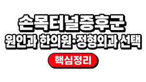 손목터널증후군 원인과 한의원·정형외과 선택