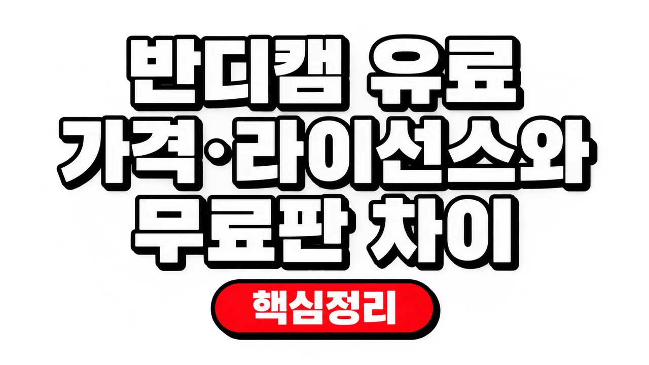 반디캠 유료 가격·라이선스와 무료판 차이 1 반디캠 유료 가격·라이선스와 무료판 차이