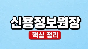 신용정보원장 뜻과 한국신용정보원 조회 방법 4 신용정보원장