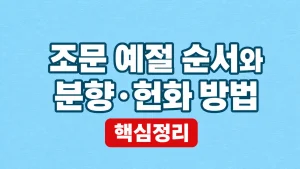 조문 예절 순서와 분향·헌화 방법