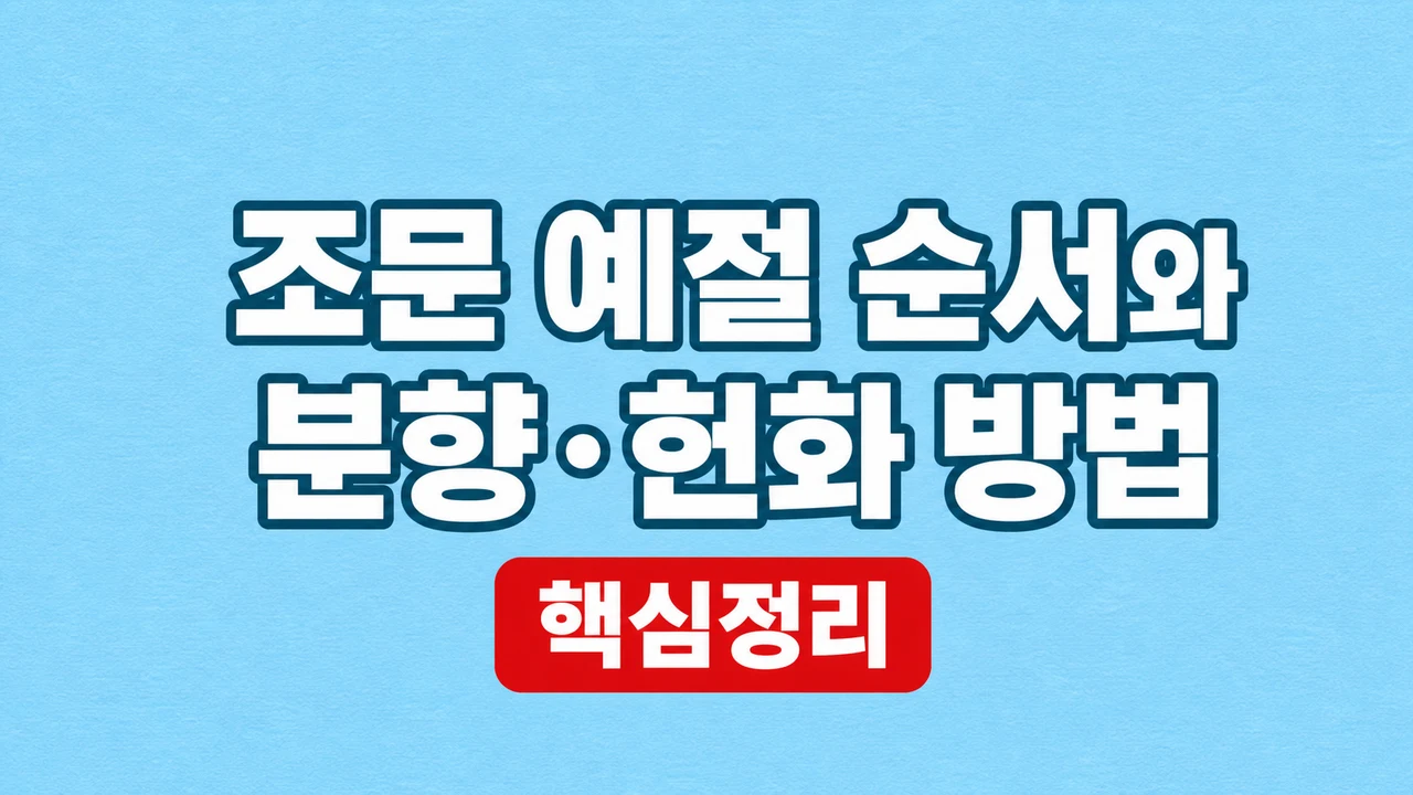 조문 예절 순서와 분향·헌화 방법 1 조문 예절 순서와 분향·헌화 방법