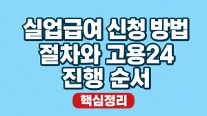 실업급여 신청 방법 절차와 고용24 진행 순서