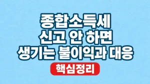 종합소득세 신고 안 하면 생기는 불이익과 대응 7 종합소득세 신고 안 하면 생기는 불이익과 대응