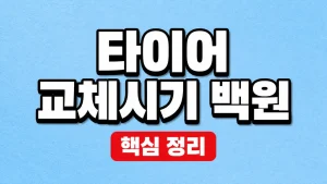타이어 교체시기 백원 동전 점검과 마모한계 5 타이어 교체시기 백원