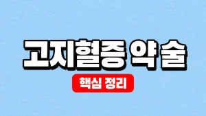 고지혈증 약 술