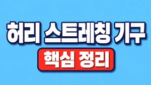 허리 스트레칭 기구 선택과 안전한 사용법 9 허리 스트레칭 기구