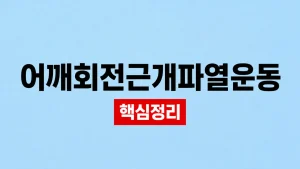 어깨 회전근개 파열 운동과 피해야 할 동작 7 어깨회전근개파열운동