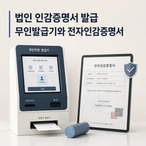 법인 인감증명서 발급 무인발급기와 전자인감증명서 5 법인 인감증명서 발급 대표 이미지