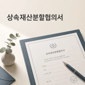 상속재산분할협의서와 협의분할 9 상속재산분할협의서 대표 이미지