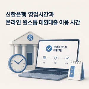 신한은행 영업시간과 온라인 원스톱 대환대출 이용 시간 9 신한은행 영업시간 대표 이미지