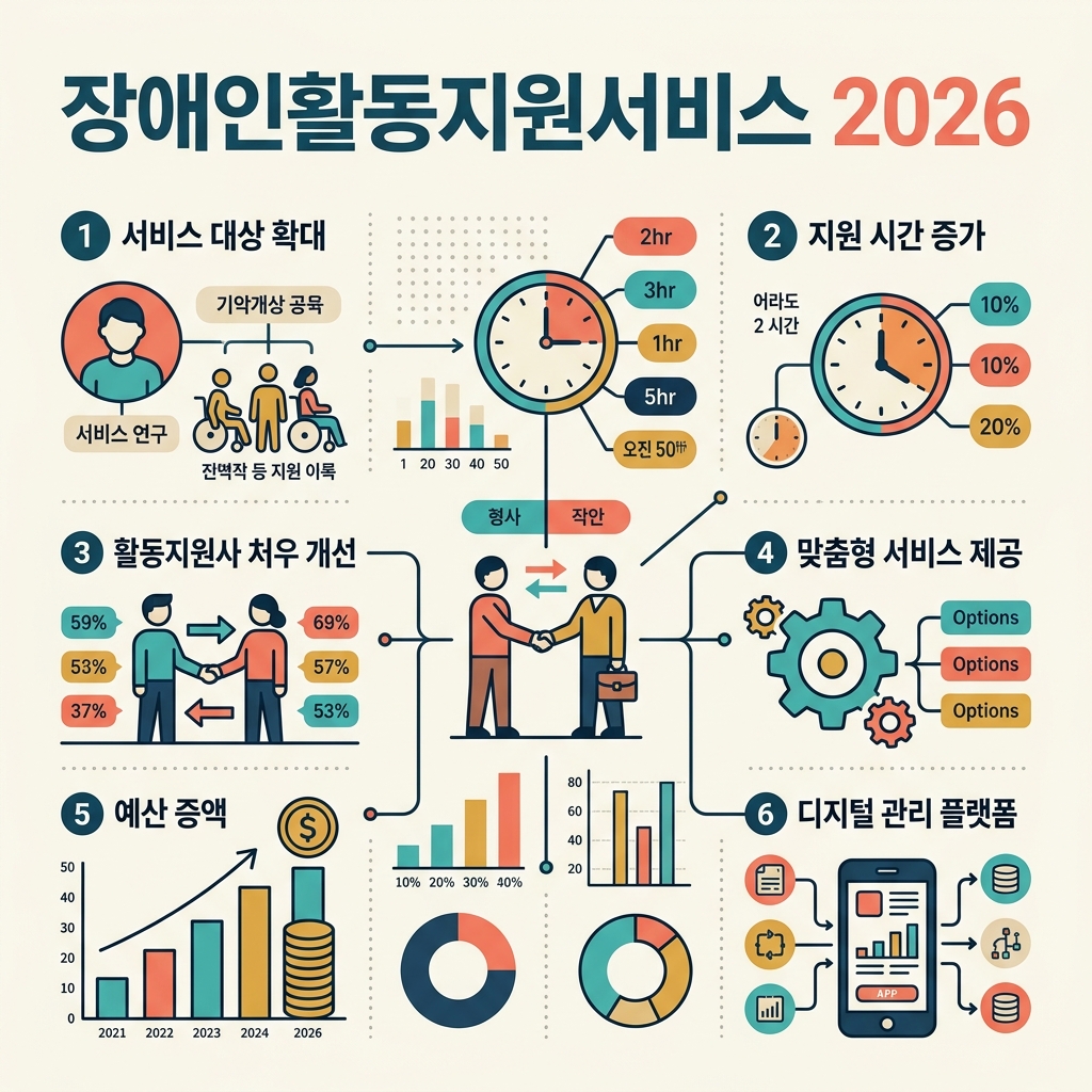 장애인활동지원서비스 2026 급여구간·신청방법 총정리 1 장애인활동지원서비스 2026 핵심 안내