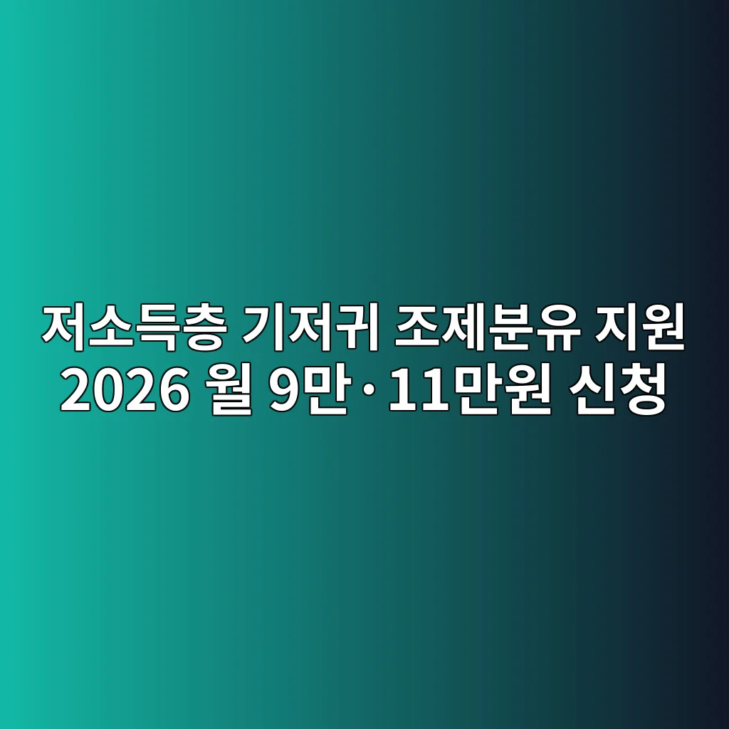 저소득층 기저귀 조제분유 지원 2026 월 9만·11만원 신청 3 기저귀 조제분유 지원 2026 안내 이미지 3