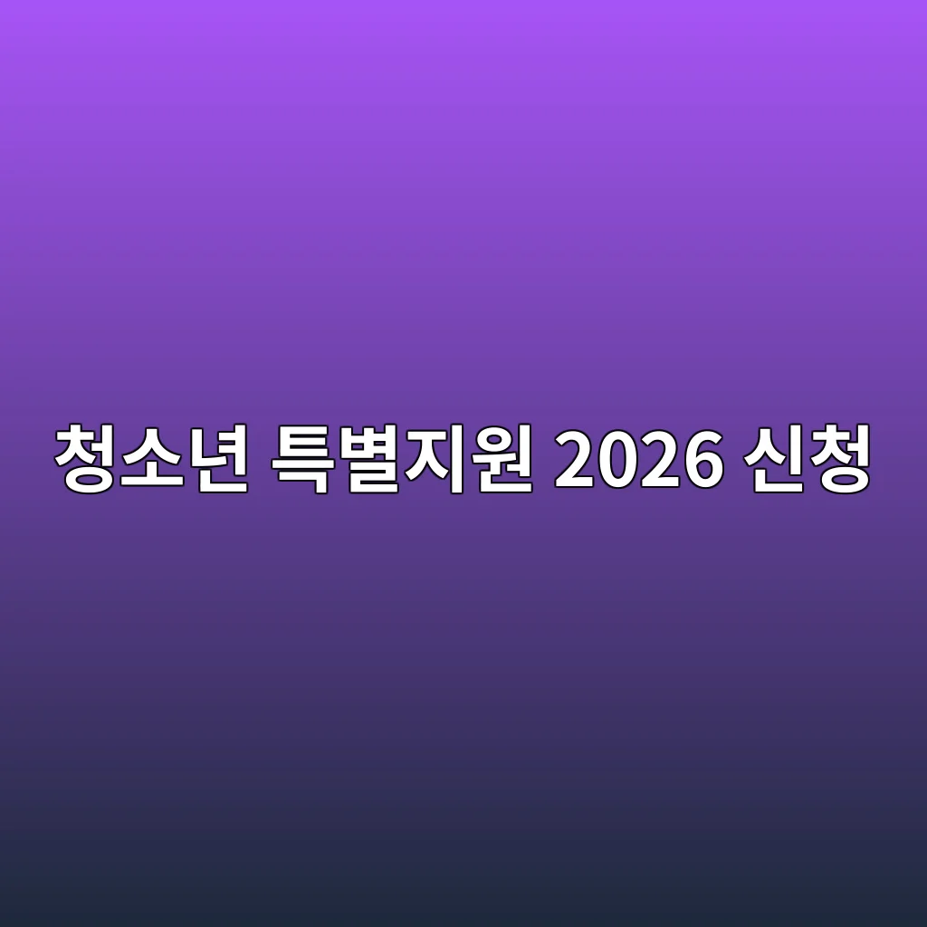 청소년 특별지원 심의 청소년 특별지원 심의 절차